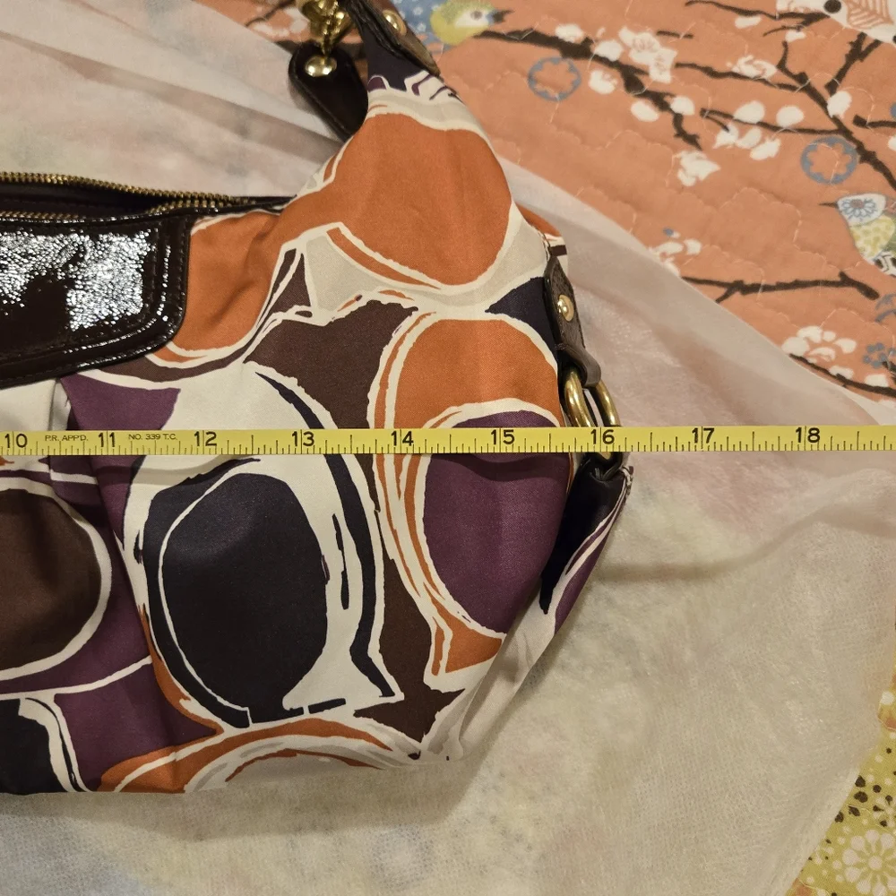Coach Ashley Scarf Print Hobo Bag + Wallet Set, Like New, w/ Dust Bag